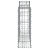 NNEVL Arched Gabion Baskets 3 pcs 200x50x120/140 cm Galvanised Iron