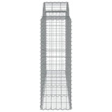 NNEVL Arched Gabion Baskets 4 pcs 200x50x120/140 cm Galvanised Iron