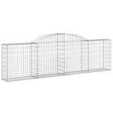NNEVL Arched Gabion Baskets 2 pcs 300x30x80/100 cm Galvanised Iron