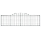 NNEVL Arched Gabion Baskets 2 pcs 300x30x80/100 cm Galvanised Iron