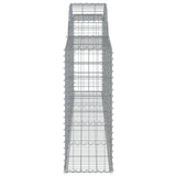 NNEVL Arched Gabion Baskets 2 pcs 300x30x80/100 cm Galvanised Iron
