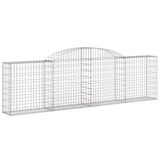 NNEVL Arched Gabion Baskets 4 pcs 300x30x80/100 cm Galvanised Iron