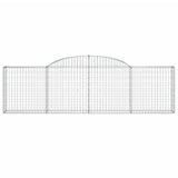 NNEVL Arched Gabion Baskets 4 pcs 300x30x80/100 cm Galvanised Iron