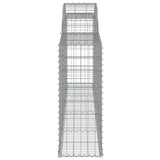 NNEVL Arched Gabion Baskets 4 pcs 300x30x80/100 cm Galvanised Iron