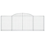 NNEVL Arched Gabion Baskets 4 pcs 300x30x100/120 cm Galvanised Iron