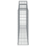 NNEVL Arched Gabion Baskets 4 pcs 300x30x100/120 cm Galvanised Iron