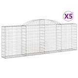 NNEVL Arched Gabion Baskets 5 pcs 300x30x100/120 cm Galvanised Iron