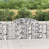 NNEVL Arched Gabion Baskets 5 pcs 300x30x100/120 cm Galvanised Iron
