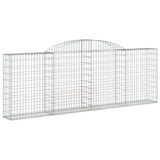 NNEVL Arched Gabion Baskets 8 pcs 300x30x100/120 cm Galvanised Iron