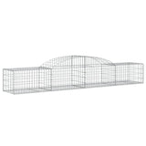 NNEVL Arched Gabion Baskets 2 pcs 300x50x40/60 cm Galvanised Iron