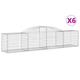 NNEVL Arched Gabion Baskets 6 pcs 300x50x60/80 cm Galvanised Iron