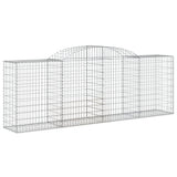 NNEVL Arched Gabion Baskets 4 pcs 300x50x100/120 cm Galvanised Iron