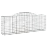 NNEVL Arched Gabion Baskets 8 pcs 300x50x100/120 cm Galvanised Iron