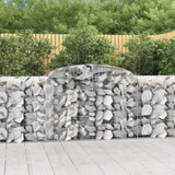 NNEVL Arched Gabion Baskets 8 pcs 300x50x100/120 cm Galvanised Iron