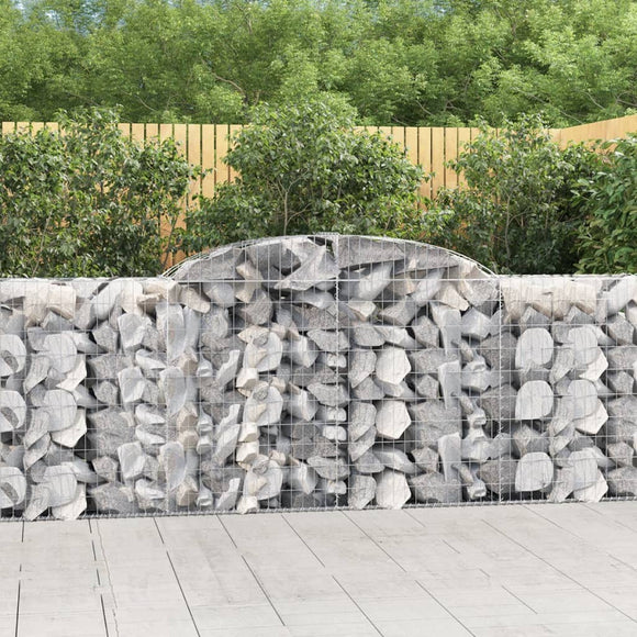 NNEVL Arched Gabion Baskets 10 pcs 300x50x100/120 cm Galvanised Iron