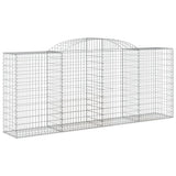 NNEVL Arched Gabion Baskets 2 pcs 300x50x120/140 cm Galvanised Iron