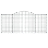 NNEVL Arched Gabion Baskets 2 pcs 300x50x120/140 cm Galvanised Iron