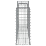 NNEVL Arched Gabion Baskets 2 pcs 300x50x120/140 cm Galvanised Iron