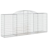 NNEVL Arched Gabion Baskets 4 pcs 300x50x120/140 cm Galvanised Iron
