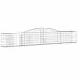 NNEVL Arched Gabion Baskets 3 pcs 400x30x60/80 cm Galvanised Iron