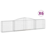 NNEVL Arched Gabion Baskets 6 pcs 400x30x80/100 cm Galvanised Iron