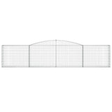 NNEVL Arched Gabion Baskets 6 pcs 400x30x80/100 cm Galvanised Iron