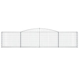 NNEVL Arched Gabion Baskets 7 pcs 400x30x80/100 cm Galvanised Iron