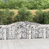 NNEVL Arched Gabion Baskets 7 pcs 400x30x80/100 cm Galvanised Iron