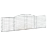 NNEVL Arched Gabion Baskets 2 pcs 400x30x100/120 cm Galvanised Iron
