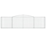 NNEVL Arched Gabion Baskets 2 pcs 400x30x100/120 cm Galvanised Iron