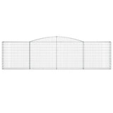 NNEVL Arched Gabion Baskets 4 pcs 400x30x100/120 cm Galvanised Iron