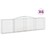 NNEVL Arched Gabion Baskets 6 pcs 400x30x100/120 cm Galvanised Iron