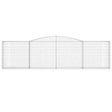 NNEVL Arched Gabion Baskets 6 pcs 400x30x100/120 cm Galvanised Iron