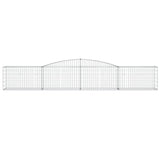 NNEVL Arched Gabion Baskets 3 pcs 400x50x60/80 cm Galvanised Iron