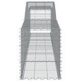 NNEVL Arched Gabion Baskets 3 pcs 400x50x60/80 cm Galvanised Iron