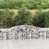 NNEVL Arched Gabion Baskets 3 pcs 400x50x60/80 cm Galvanised Iron