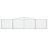 NNEVL Arched Gabion Baskets 5 pcs 400x50x80/100 cm Galvanised Iron