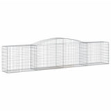 NNEVL Arched Gabion Baskets 8 pcs 400x50x80/100 cm Galvanised Iron