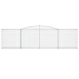 NNEVL Arched Gabion Baskets 9 pcs 400x50x100/120 cm Galvanised Iron