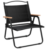 NNEVL Camping Chairs 2 pcs Black 54x43x59 cm Oxford Fabric