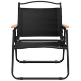 NNEVL Camping Chairs 2 pcs Black 54x43x59 cm Oxford Fabric