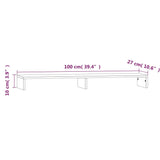 NNEVL Monitor Stand 100x27x10 cm Solid Wood Pine