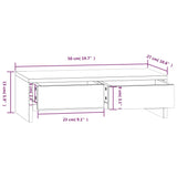 NNEVL Monitor Stand 50x27x15 cm Solid Wood Pine