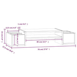 NNEVL Monitor Stand 70x27.5x15 cm Solid Wood Pine