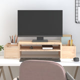 NNEVL Monitor Stand 70x27.5x15 cm Solid Wood Pine