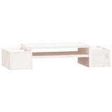NNEVL Monitor Stand White 70x27.5x15 cm Solid Wood Pine