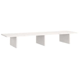 NNEVL Monitor Stand White 100x27x15 cm Solid Wood Pine