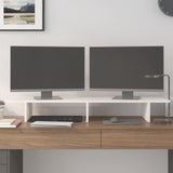 NNEVL Monitor Stand White 100x27x15 cm Solid Wood Pine