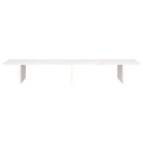 NNEVL Monitor Stand White 100x27x15 cm Solid Wood Pine