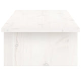NNEVL Monitor Stand White 100x27x15 cm Solid Wood Pine